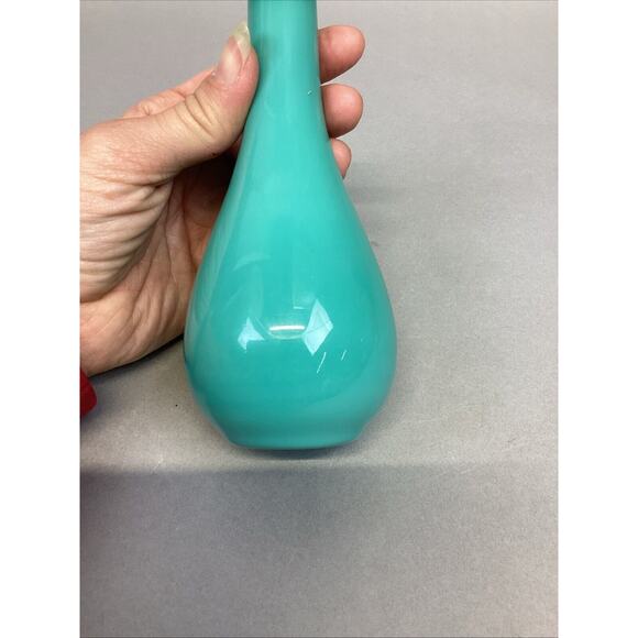 Light Aqua Glass Vase - 6.25” - Picture 3 of 7